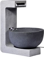 Runder Design-Gartenbrunnen mit LED´s