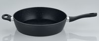 Hochrand-Pfanne "Hamar", Ø ca. 28 cm - Schwarz mit Gegengriff