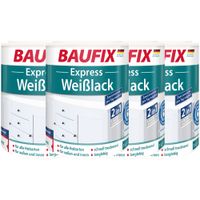 Express Weißlack 2 in 1, seidenmatt, 4er Set