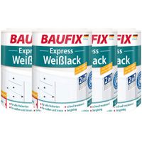 Express Weißlack 2 in 1, seidenglänzend, 4er Set
