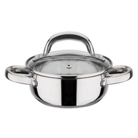 Edelstahl-Bratentopf mit Glasdeckel Timaru, ca. Ø 14 cm