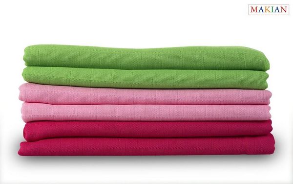 Mullwindeln, 6er Set, bunt, 80x80cm für Mädchen