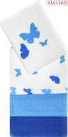 Mullwindeln, 4er Set, Design Schmetterling, 80x80cm