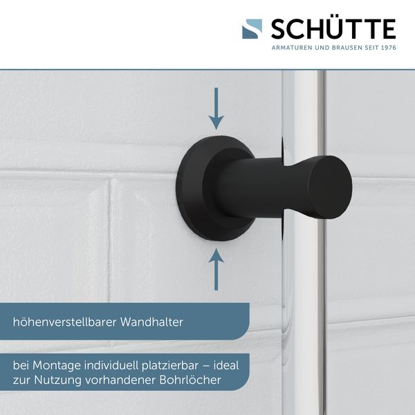 Duschset MATAO RAIN Chrom/Schwarz matt