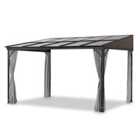 LECO Terrassenüberdachung Melanie mit Seitenteilen - ca. 400 x 300 x 266 cm, Anthrazit