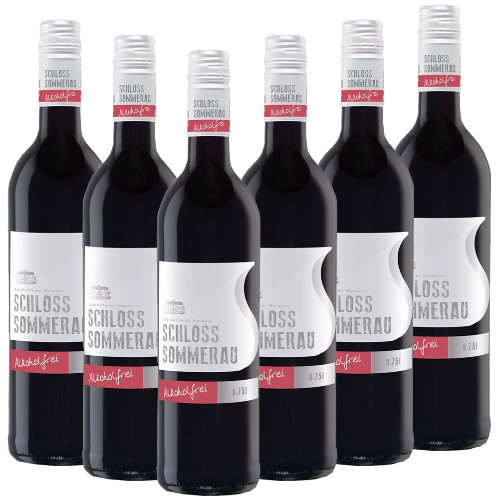 alkoholfreier Rotwein 0,75l - 6er Karton Schloss Sommerau Norma24 DE