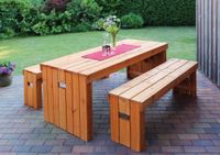 Promadino Holz-Garnitur Rotterdam honigbraun