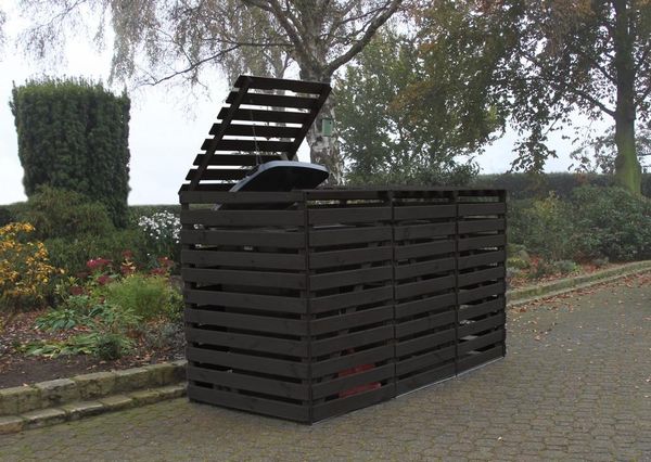 Promadino Erweiterung Mülltonnenbox "Vario V", anthrazit
