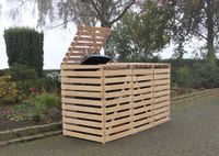 Promadino Erweiterung Mülltonnenbox "Vario V", natur