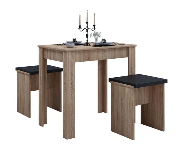 Esstisch-Gruppe "Esal L" 80x50 Sonoma-Eiche