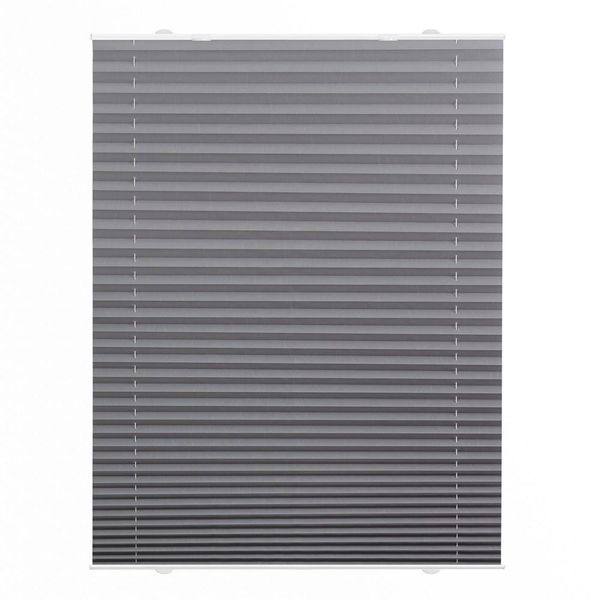 Plissee Haftfix, ohne Bohren Grau, 50 cm x 130 cm (B x L)
