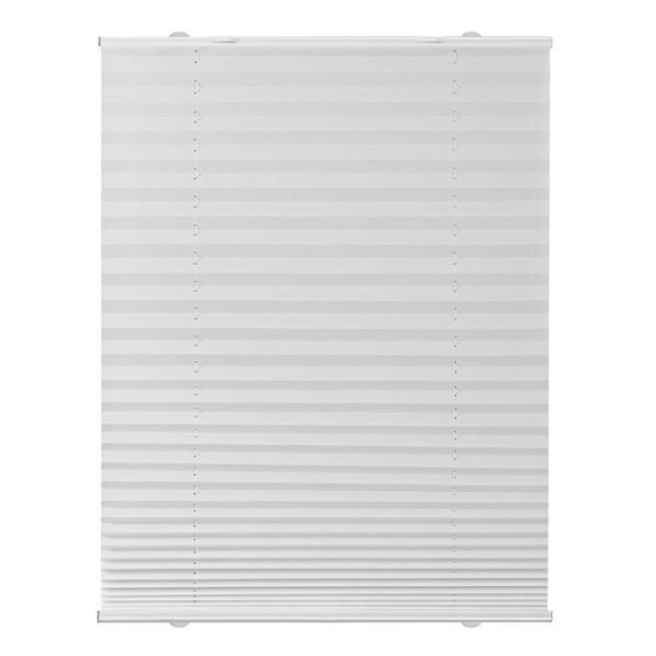 Plissee Haftfix, ohne Bohren Weiß, 90 cm x 130 cm (B x L)