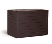 Kompakt-Auflagenbox aus Kunststoff, ca. 78 x 43,5 x 55 cm, 190L  - Dunkelbraun