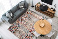 Flachfloriger Teppich Multi 80cm x 150cm