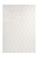 3D-Hochflorteppich Weiß / Creme 80cm x 250cm