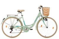KS Cycling Damenfahrrad 28'' Cantaloupe mint mit Korb RH 48 cm