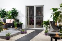 Alu Doppelschiebetür "COMFORT" 240x240cm weiß