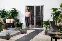 Alu Doppelschiebetür "COMFORT" 240x240cm weiß