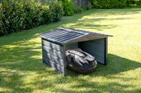 Mähroboter Garage aus Stahl, ca. 88 x 86 x 62 cm - Grau