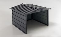 Mähroboter Garage aus Stahl, ca. 88 x 86 x 62 cm - Grau
