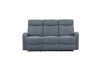 3tlg. Relaxsofa-Set mit 5 Relaxfunktionen - Dunkelgrau