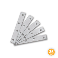 Kraft Werkzeuge Flachverbinder, je ca. 100 x 15 x 1,8 mm - 36tlg.