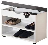 Schuhschrank mit Sitzkissen ca. 60 x 30 x 45 cm, Weiß