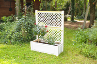 KHW Pflanzkasten groß mit Spalier (2-teilig) 100 cm, weiß