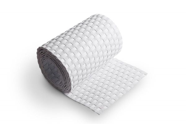 Polyrattan Sichtschutzstreifen - Weiß