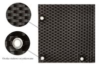 Rattan Art Polyrattan Balkonsichtschutz mit Metallösen - Dunkelbraun 0,9m x 3m