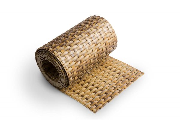 Polyrattan Sichtschutzstreifen - Stroh