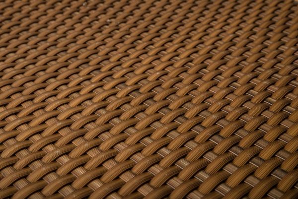Polyrattan Balkonsichtschutz mit Metallösen - Honig 0,9m x 5m
