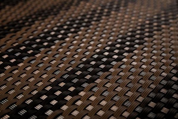 Rattan Art Polyrattan Balkonsichtschutz mit Metallösen - Gemischt Braun / Schwarz 0,9m x 3m