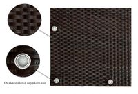 Rattan Art Polyrattan Balkonsichtschutz mit Metallösen - Gemischt Braun / Schwarz 0,9m x 3m