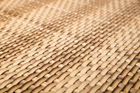 Polyrattan Balkonsichtschutz mit Metallösen - Stroh 0,9m x 5m