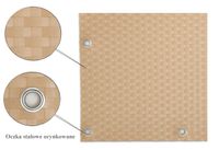 Polyrattan Balkonsichtschutz mit Metallösen - Beige 0,9m x 3m