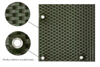 Polyrattan Balkonsichtschutz mit Metallösen - Grün 0,9m x 3m