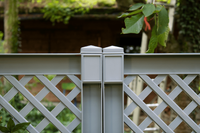 KHW Pflanzkasten groß mit Zentralspalier (2-tlg.) 100 cm grau - 2er Set