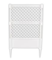 KHW Spalier (2-tlg.) 100 cm mit Erdspießen, weiß - 2er Set