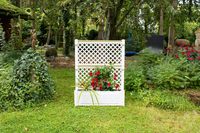 KHW Pflanzkasten groß mit Zentralspalier (2-tlg.) 100 cm, weiß
