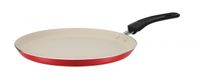 Crepe-Pfanne mit Teigverteiler 26cm rot/creme