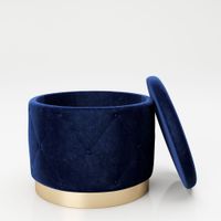 runder Pouf LIZ Blau