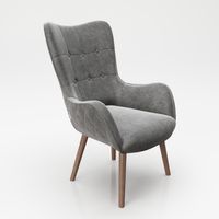 Ohrensessel BRIDGET Grau