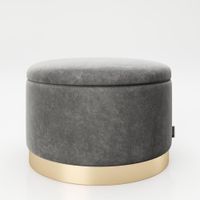 runder Pouf SUE Grau