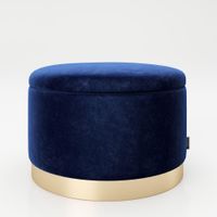 runder Pouf SUE Blau