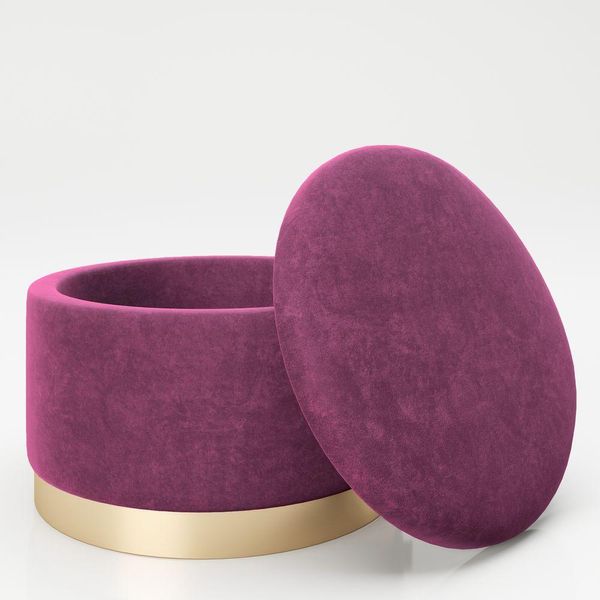 runder Pouf SUE Lila