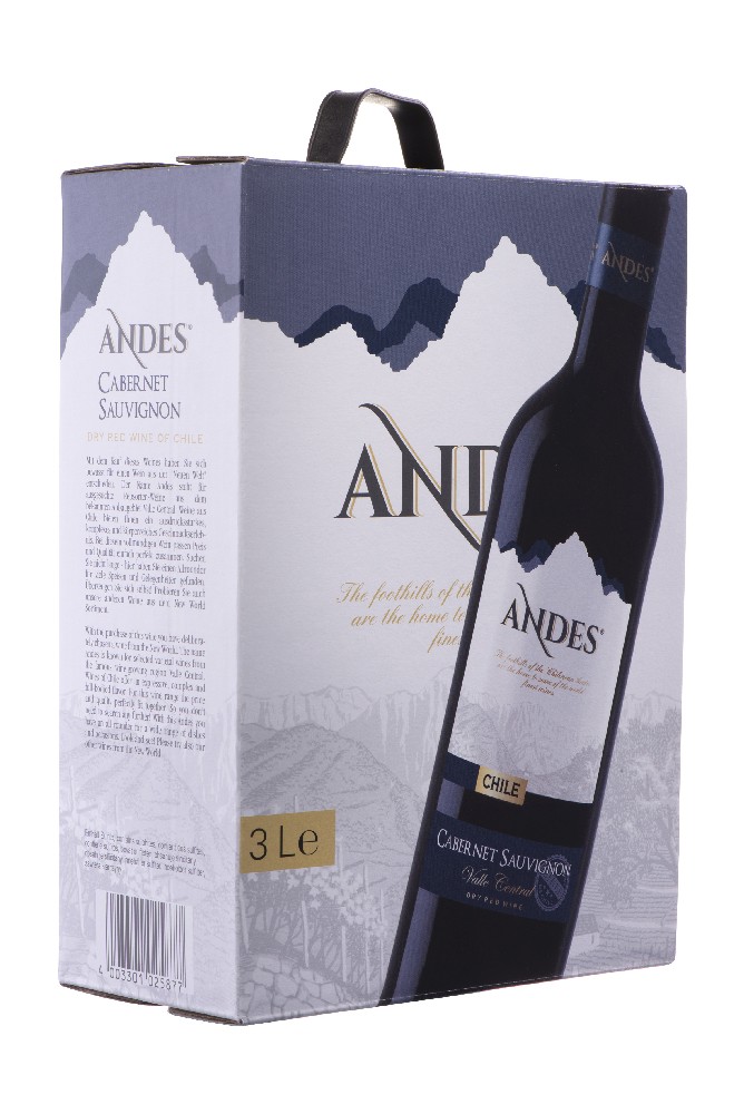 Cabernet Sauvignon trocken 3,0l Bag in Box Andes Norma24 DE