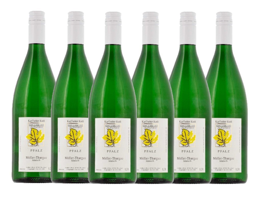 Weingut Karlheinz Roth Müller-Thurgau QbA feinherb 2023 - 6er Karton Wein- & Sektgut Karlheinz Roth Norma24 DE