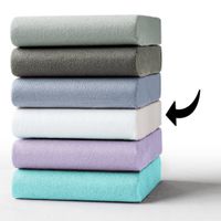 Flanell-Spannbetttuch, ca. 140-160 x 200 cm, Offwhite