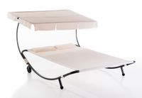 Doppel-Gartenliege - Beige